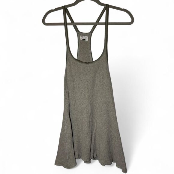 Free People Tank Top Size XS Green Gray Casual Boho - Picture 1 of 5